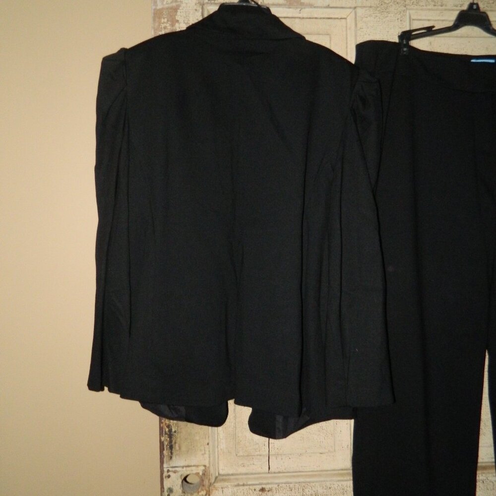 CeCe 2 pc Pant Suit Black Blazer 3X Pants 20W (OF) - Picture 5 of 9